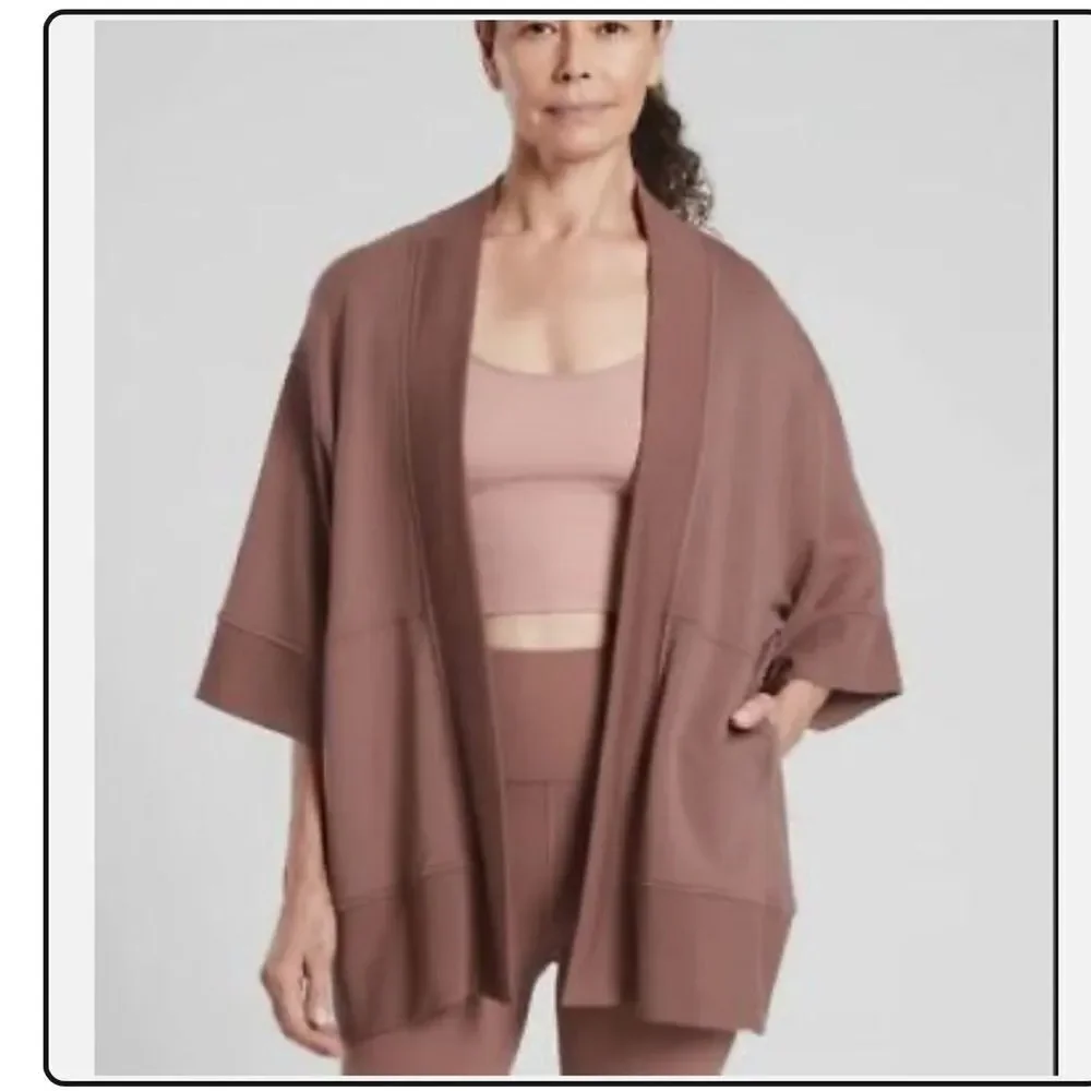 Athleta Lotus Wrap. Color dark plum extra small / small oversized pockets - Picture 11 of 13